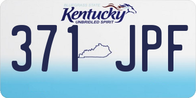 KY license plate 371JPF