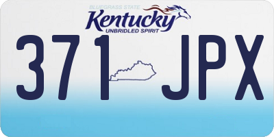 KY license plate 371JPX