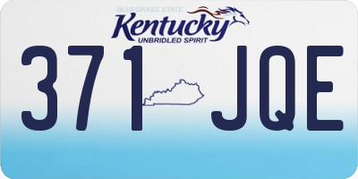 KY license plate 371JQE