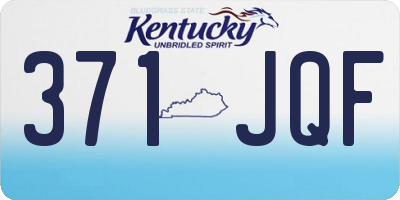 KY license plate 371JQF