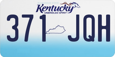 KY license plate 371JQH