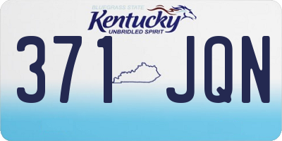 KY license plate 371JQN