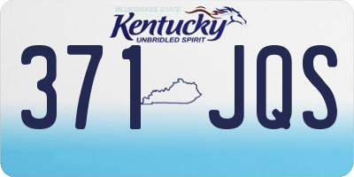 KY license plate 371JQS