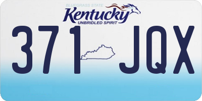 KY license plate 371JQX