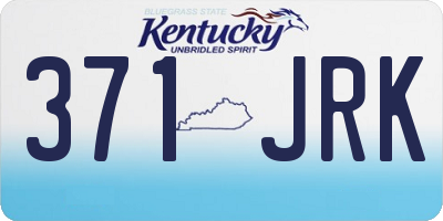 KY license plate 371JRK