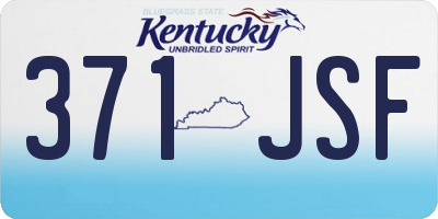 KY license plate 371JSF