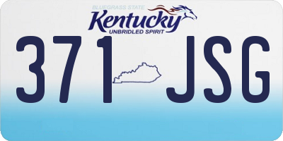 KY license plate 371JSG
