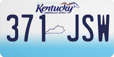 KY license plate 371JSW