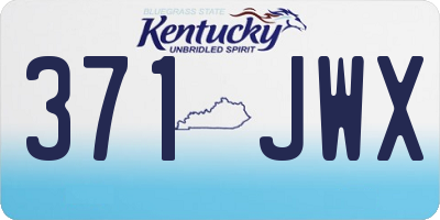 KY license plate 371JWX