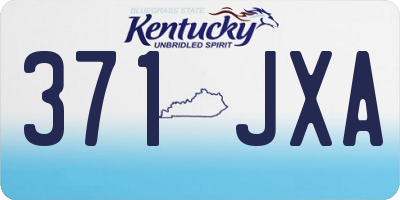 KY license plate 371JXA