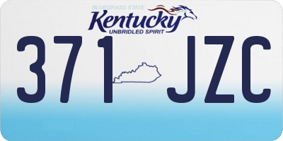 KY license plate 371JZC