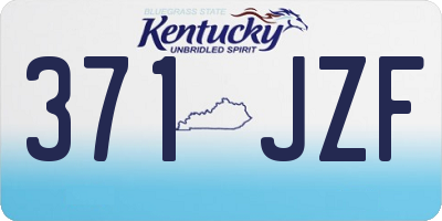 KY license plate 371JZF