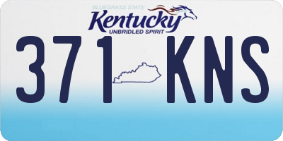 KY license plate 371KNS