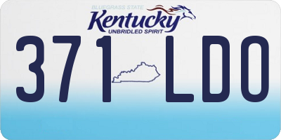 KY license plate 371LDO