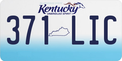KY license plate 371LIC