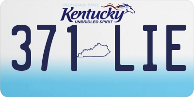 KY license plate 371LIE