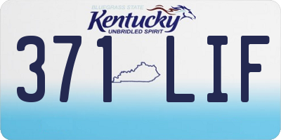 KY license plate 371LIF