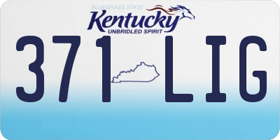 KY license plate 371LIG