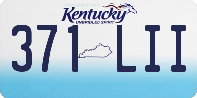 KY license plate 371LII