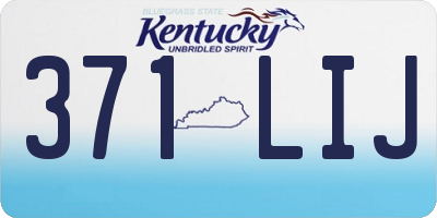KY license plate 371LIJ