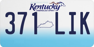KY license plate 371LIK