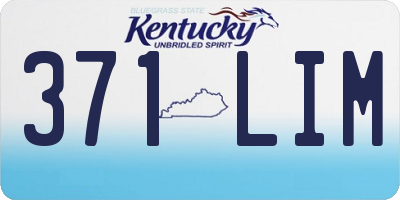 KY license plate 371LIM