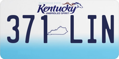 KY license plate 371LIN