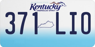 KY license plate 371LIO