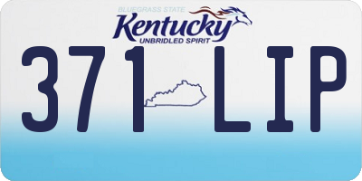 KY license plate 371LIP