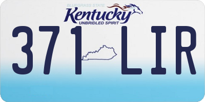 KY license plate 371LIR