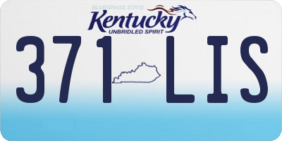 KY license plate 371LIS