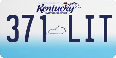 KY license plate 371LIT