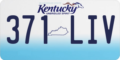 KY license plate 371LIV