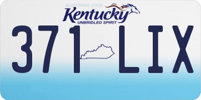 KY license plate 371LIX