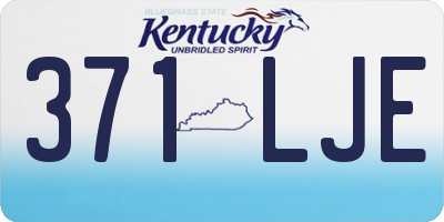 KY license plate 371LJE