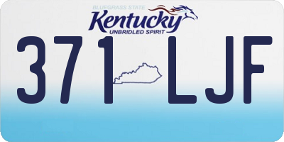 KY license plate 371LJF