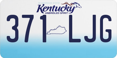 KY license plate 371LJG