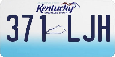 KY license plate 371LJH