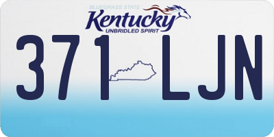 KY license plate 371LJN
