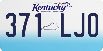 KY license plate 371LJO