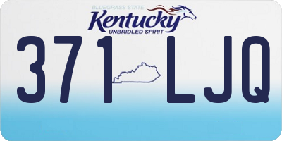 KY license plate 371LJQ