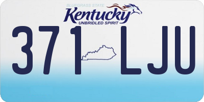 KY license plate 371LJU