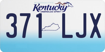 KY license plate 371LJX