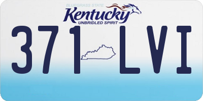 KY license plate 371LVI