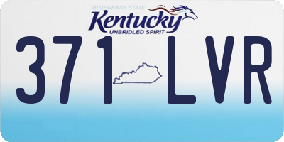 KY license plate 371LVR