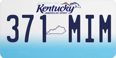 KY license plate 371MIM