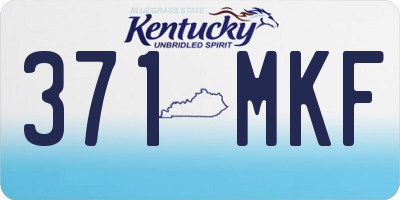 KY license plate 371MKF