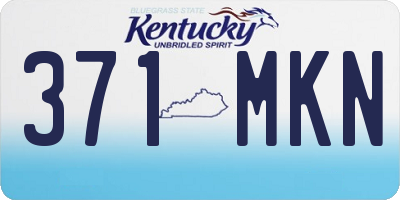 KY license plate 371MKN
