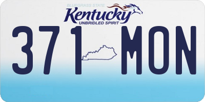 KY license plate 371MON