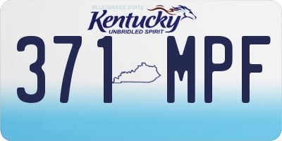 KY license plate 371MPF